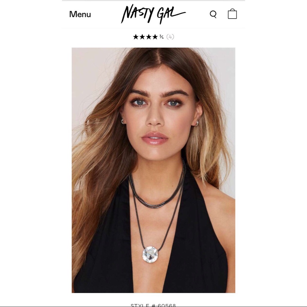 Nasty Gal Large Pendant Gem Necklace
